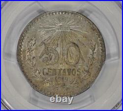 1919-M Mexico Silver 50 Centavos Coin PCGS MS63 KM# 446