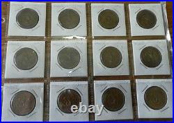 1919 to 1960 Collection of Mexican NON-SILVER coins 1-5c, 1-10c, 17-20 centavos