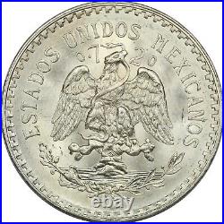 1927 Mexico 1 Peso. 720 Silver Coin, Choice Uncirculated BU, KM #455