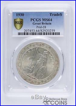 1930 Great Britain Silver Trade $1 (Dollar) PCGS MS64 (Ch. BU) Prid-28 KM-T5