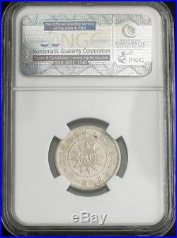 1931, China, Fukien Province. Silver 20 Cents Canton Martyrs Coin. NGC MS-63