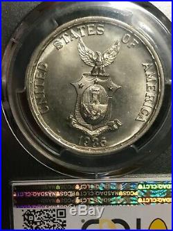 1936 M Philippines USPI Silver Peso Roosevelt Quezon Obverse PCGS MS 66 KM-177