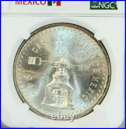 1949 Mexico Silver 1 Onza Ngc Ms 64 Key Coin Pq Great Cartwheel Luster