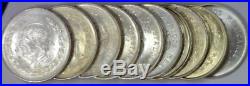 1951-53 Mexico 5 Pesos Silver Mixed Date 10 Coin Lot KM# 467 AU/UNC