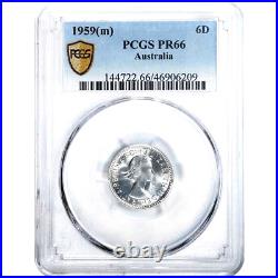 1959 M Australia Proof 6 Pence, PCGS PR 66