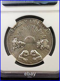 1960 Mexico Emiliano Zapata Silver Medal Grove P-382a NGC MS 62