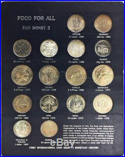 1968 -1970 Silver Fao Money 16 Coin Food & Agriculture World Food Day Set #2