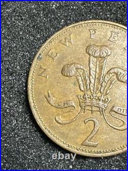 1971 D. G. REG. F. D Queen Elizabeth II New Pence 2 Coin #1