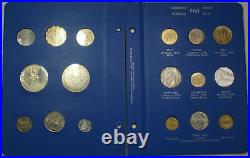 1976 Complete BLUE FAO World 34-Coin Album With Silver/Proof Coins As Issued