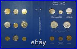 1976 Complete BLUE FAO World 34-Coin Album With Silver/Proof Coins As Issued