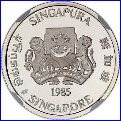 1985 SM Singapore Toned Silver 5C PF 69, Rare The Only Graded One Found Online