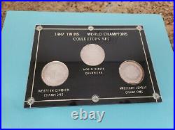 1987 Twins World Champions Collectors Set (Coins 1 Troy Ounce. 999 Fine Silver)