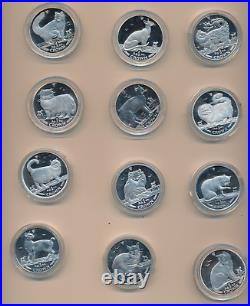 1988- 1999 Cat Coins Collection, Isle of Man, Pure Silver Coin