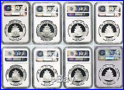 1989 2017 FULL SET PANDA Silver 32 Coins PLUS EXTRA TYPES All NGC MS69 or MS70