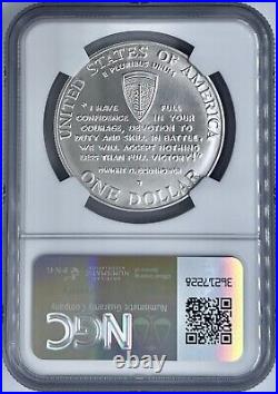 1991 1995 D $1 World War II Anniversary Silver Dollar Coin NGC MS 70 D-Day