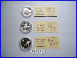 1992 XVI Winter Olympics Albertville 9 Coins Silver Proof Set with Case & COA