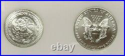 1993 5 coins 1 oz ea Silver Bullion of the World BU display set RARE PANDA