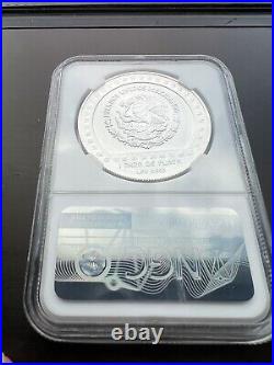 1993 Mexico Silver 5 Pesos S5p Xochipilli Ngc Ms 69 Top Pop