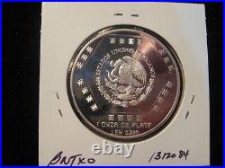 1994 Mexico Onza Silver 5 Pesos Gem Proof Only 6100 Minted Km 574