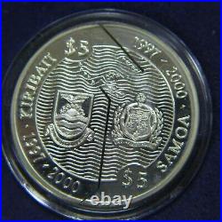 1997-2000 Kiribati Samoa Millennium 2000 5 Coin Set New Age Gold Two Part Coins