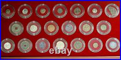 20 Coins from 20 Centuries Wood Box Set AD Silver & Bronze w COA