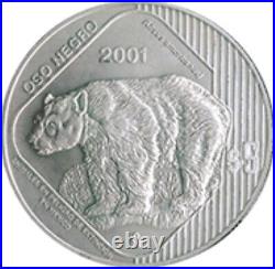 2000-2001 Mexico Silver 10 Coins Collection Animales en Peligro de Extincion