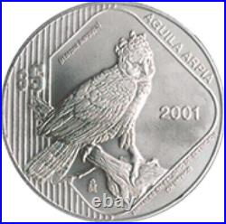 2000-2001 Mexico Silver 10 Coins Collection Animales en Peligro de Extincion