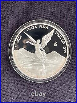 2005 Mexico 1 oz silver Libertad proof 3,300 minted