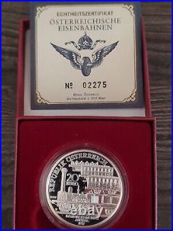 2007 20 Euro Silver Proof Kaiser Ferdinands Nordbahn Coin