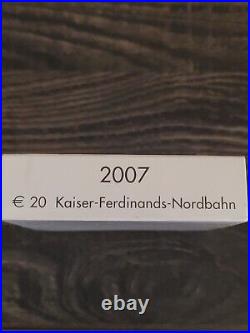 2007 20 Euro Silver Proof Kaiser Ferdinands Nordbahn Coin