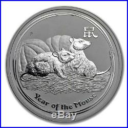 2008 2 oz Silver Perth Mint Lunar Year of the Mouse Coin LOW MINTAGE