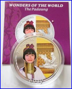 2008 2009 Cambodia Wonders of the World Padaung Myanmar Woman Silver Color Coin