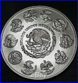 2009 Mexico 5 Oz. 999 Fine Silver Centenario World Round Art Coin Libertad $$