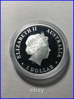 2010 Discover Austalia, Dream Series Koala 1 oz Silver Coin with Box and COA