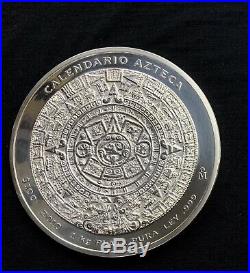 2010 Mexico 1 kilo Silver Aztec Calendar Coin Free Ship