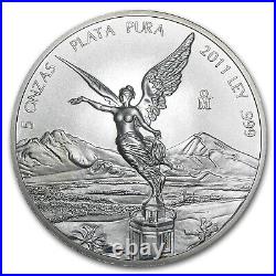 2011 Mexico 5 oz Silver Libertad BU SKU #60598