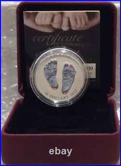 2012 Baby Gift Welcome to the World Pure Silver $10 1/2OZ Coin Canada Baby Feet