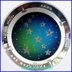 2013 Australia Southern Sky PAVO 1oz Proof Colored Silver Domed Coin NGC PF70 UC