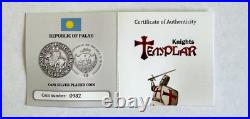 2013 Knights Templar Silver Plated Copper Nickel coin Antique Finish