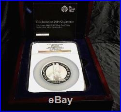 2014 Britannia 5 oz NGC PF 70 Proof High Relief Great Britain Silver Coin £10