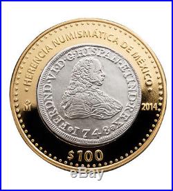 2014 Heritage Numismatico 6 coin set Treasure Coins of Mexico 4th Set