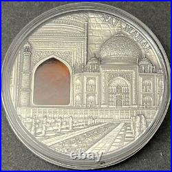 2014 Palau $10 TAJ MAHAL 2 OZ Mineral Art Series Silver Coin