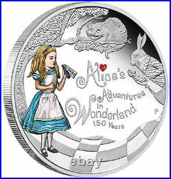 2015 150th Anniversary Of Alice's Adventures In Wonderland 1oz Silver Proof Coin