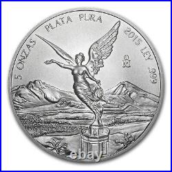 2015 Mexico 5 oz Silver Libertad BU SKU #87940