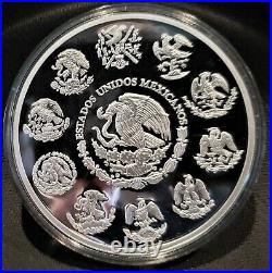 2015 Mexico 5oz Libertad Proof. 999 Silver Coin In Capsule Low Mintage