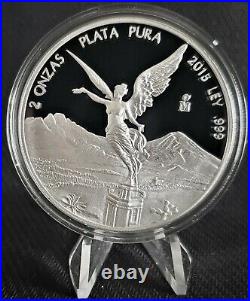 2015 Mexico Libertad Silver 2oz Silver Proof Coin in Capsule Low Mintage