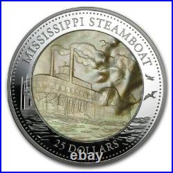 2015 Mississippi Steamboat 5 oz silver coin