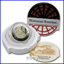 2015 Mississippi Steamboat 5 oz silver coin