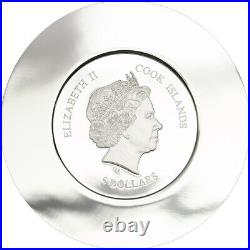 2015 Murrine millefiori glass art silver coin