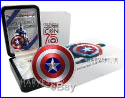 2016 Captain America Shield 2 Oz Dome-shaped Coin Collector Case With Extras